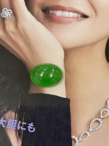 天然翡翠裸石 アイスジェイダイト カボションルース 高級jewelry ジュエリーオーダーメイド用◆綺麗な緑色◆重さ18.0ct MIRE1103