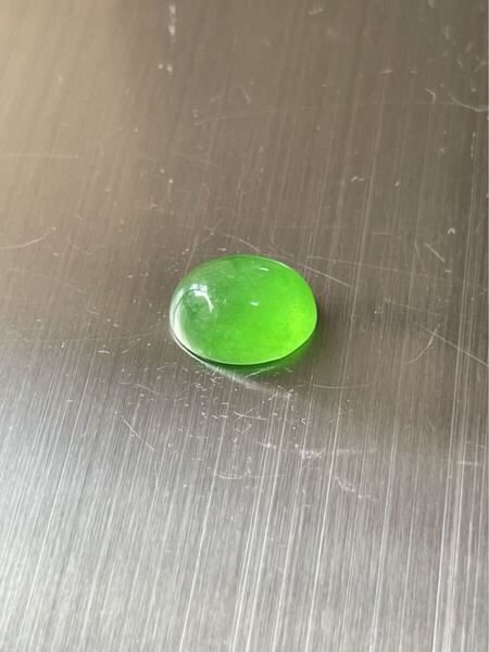 天然翡翠裸石 アイスジェイダイト カボションルース高級jewelryジュエリーオーダーメイド用 綺麗な緑色 重さ12.0ct MIRE2001