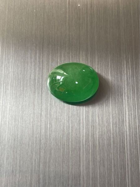 半額 天然翡翠裸石 アイスジェイダイト カボションルース 高級jewelry ジュエリーオーダーメイド専用 ◆綺麗な緑色 ◆32.5ct MIRE1079