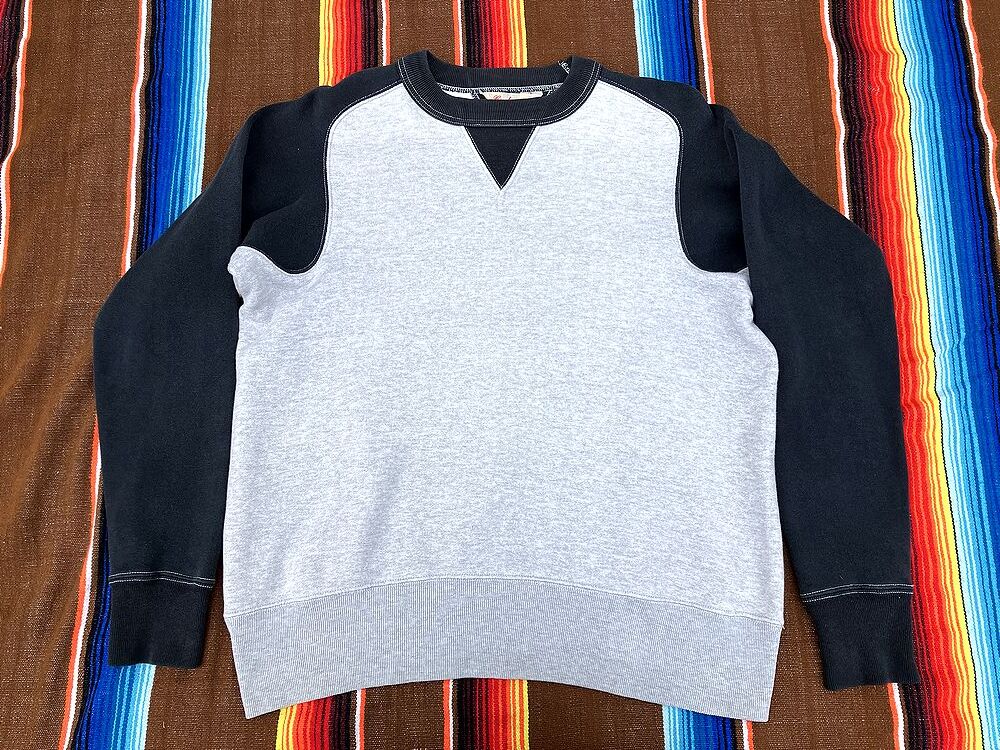 希少　50s スウェット　BRENT フリーダムスリーブ　ネイビー 50年代 50s ブレント 茄子紺 ナス紺 ラグランスリーブ 油性