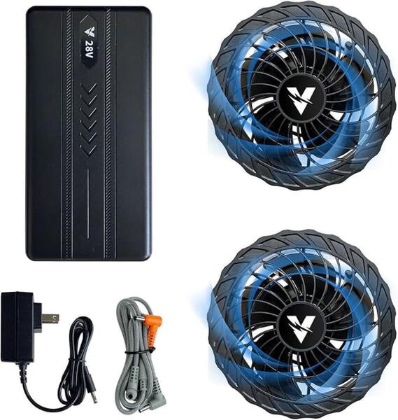 空調作業服 28V ファンバッテリーセット 26000mAh 大容量バッテリー