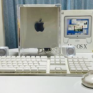 【稼働品】Apple Power Mac G4 Cube キーボード、マウス、USBスピーカーを白で統一したホワイトセット!(ディスプレイは付属しません)