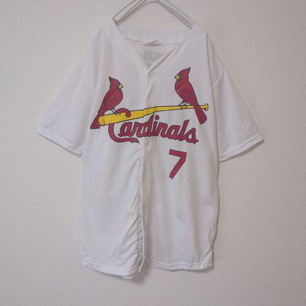 MLB カージナルス Cardinals ホリデイ holliday #7 ゲームシャツ ユニフォーム ベースボール 古着 メンズ XL 大きいサイズ