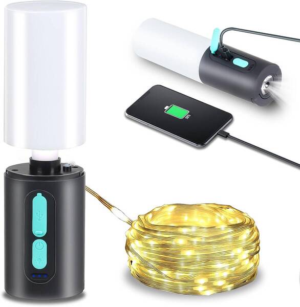 充電式ライト キャンプ ライト キャンプ LED ランタン ライト 懐中電灯 軽量 持ち運び便利