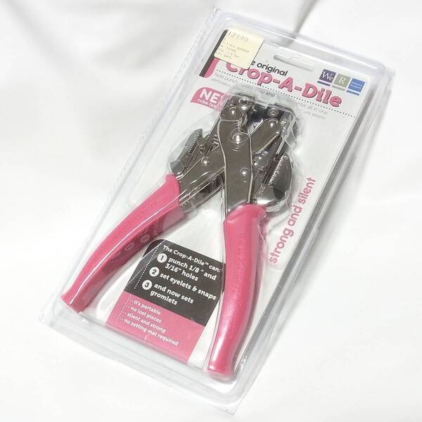 クロパダイル ほぼ未使用 Crop-A-Dile アイレットセッター ハトメ打ち機 ハトメパンチ◎大 3/16インチ 小 1/8インチ アイレット穴