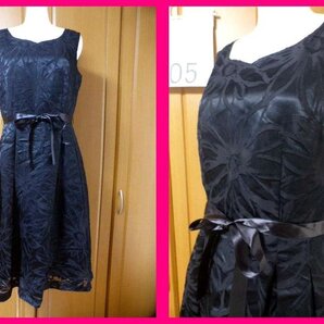 送料無料★ノースリーブワンピース13 ブラック ARTICLE COM 透ける花柄♪ 結婚式/披露宴/二次会/フォーマル/謝恩会パーティドレス