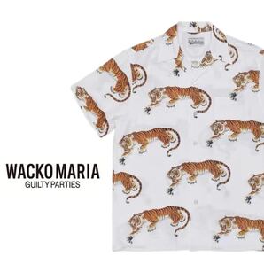 WACKOMARIA ワコマリア リーペリーアロハシャツ 虎 タイガー ホワイト SHIRT 半袖 総柄 HAWAIIAN XL
