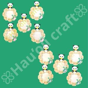 七夕 メッセージカード ぽってりパンダ 折り紙メダル 折り紙ハンドメイド メッセージカード