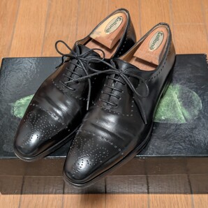 MAGNANNI 内羽根セミブローグ 6 黒 マグナーニ ブラック 38 スペイン製