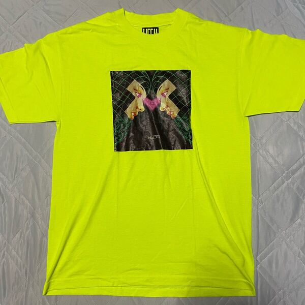 H33M Tシャツ イエロー Lサイズ ヒーム 半袖 プリントT ストリート スケート グラフィック カルチャー メンズ 古着 USED ユーズド 中古品