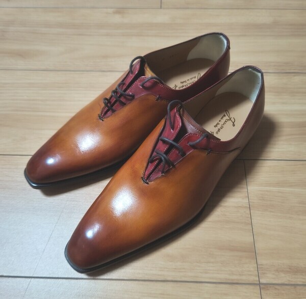 【未使用】フランチェスコベニーニョ 26cm相当 革靴 ブラウンレッド