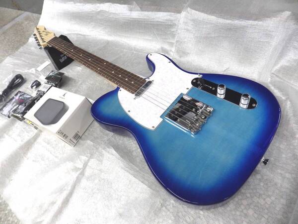 限定カラー PhotoGenic エレキギター テレキャスタータイプ TL-180 SBL LTD シースルーブルー ライトセット