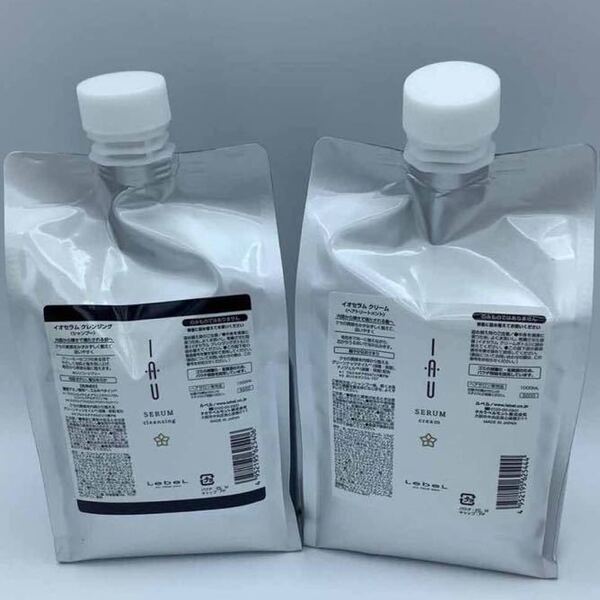 ルベル イオセラムクレンジング1000ml&クリーム1000mlセット くせ毛用シャンプー 詰め替えパック