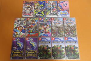 054) 中古 ニンテンドー Switchソフト 14本セット ポケットモンスターバイオレット/マインクラフト/ドラクエXI/マリオカート8/桃鉄 他