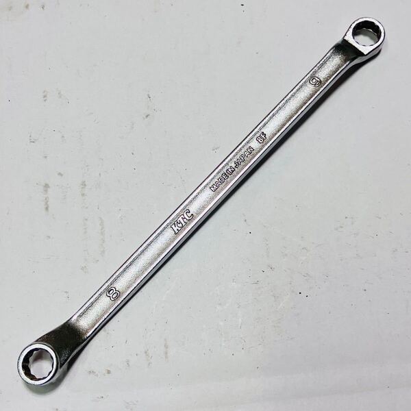 【8-9mm】中古品 送料無料 KTC 京都機械工具 45°×6°ロングめがねレンチ M5-0809 全長174mm