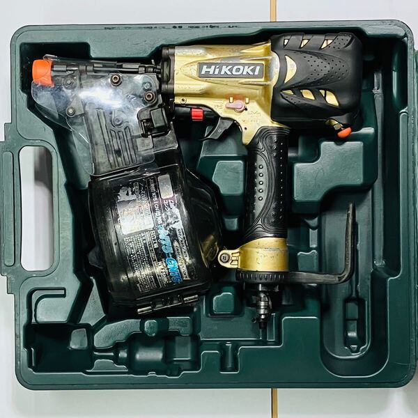 動作良好 送料無料 日立 HIKOKI 高圧 75mm 釘打ち機 コイルネイラ NV75HMC ケース付き 交換パーツあり