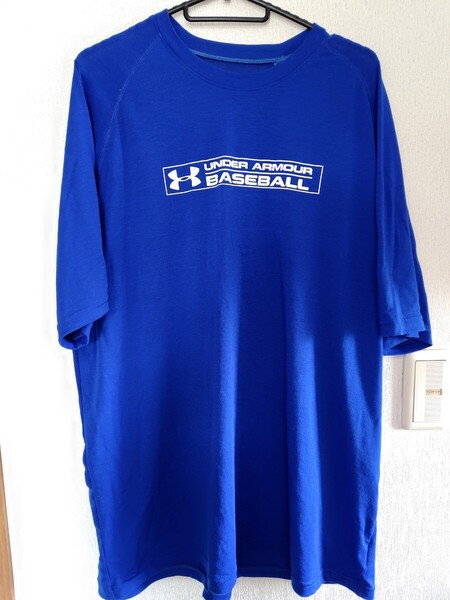 送料無料:アンダーアーマーBaseball Tシャツ ロイヤルブルー SizeLG