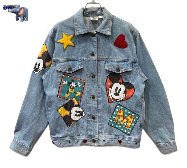 MICKEY&CO ディズニー Vintage デニム ジャケット ミッキーマウス コラボ レディース インディゴ