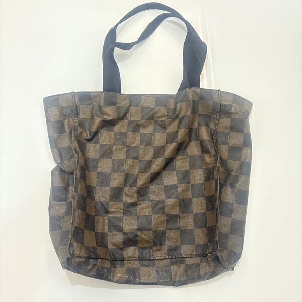 フェンディ FENDI ナイロン ペカン柄 トートバック ブラウン