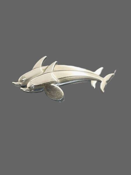 ジョージジェンセン Georg Jensen ドルフィンモチーフ ブローチ コサージュ SV925 シルバー 317 イルカ デンマーク