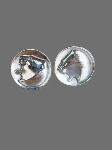 ジョージ ジェンセン Georg Jensen 76 パンサー ラージサイズ サークル カフスボタン シルバー925 レア商品