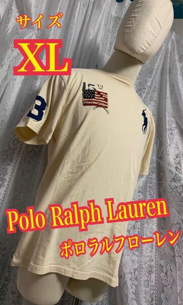 Polo Ralph Lauren ポロラルフローレン 半袖 Tシャツ ビックポニー ベージュ XLサイズ