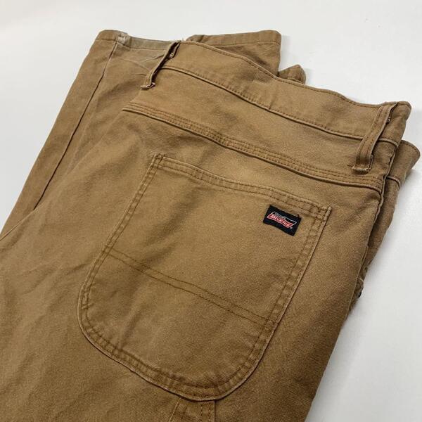 Dickies W42L30 ダック ペインターパンツ ブラウン メンズL