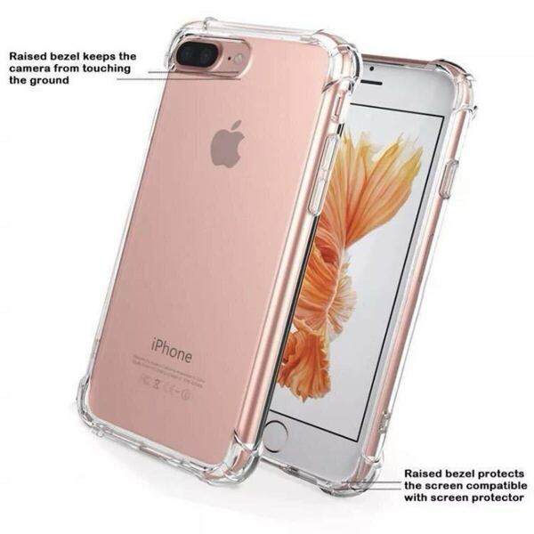 匿名送料込み★スマホケース iPhoneSE3 SE2 iPhone8/7用★衝撃吸収クリアケース★TPU素材 コーナーバンパー 透明