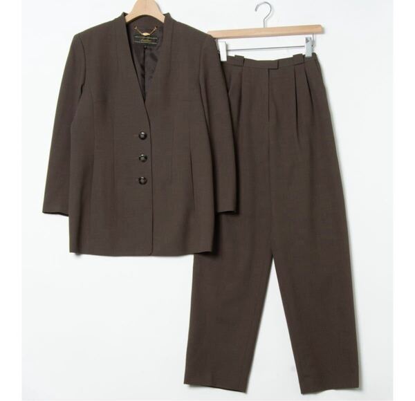 12万円●Leilian レリアン セットアップ ジャケットパンツ レディースM