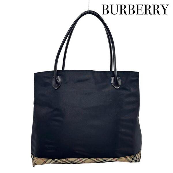 BURBERRY バーバリー ブルーレーベル ノバチェック トートバッグ ナイロンキャンバス 日本製 レディース ビジネス 通勤