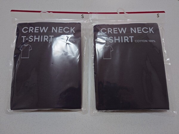 【送料無料】GU コットンカラークルーネックT 2枚セット 半袖 Sサイズ 68ブルー メンズ ジーユー コットンカラーTシャツ【新品未開封】