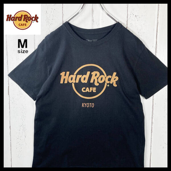 【USED】 Hard Rock CAFE KYOTO ハードロックカフェ Tシャツ USA 古着 ブラック( Mサイズ )☆送料無料☆