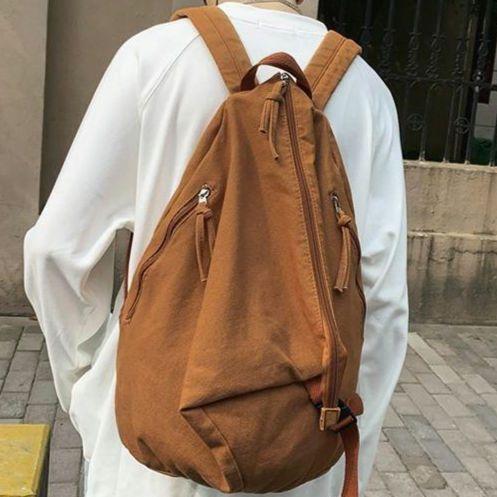【新品未使用】リュックサック 茶色 ブラウン バックパック カジュアル ユニセックス 古着 アメカジ