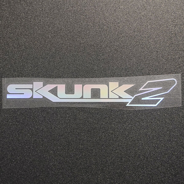 【文字だけ残るタイプ】skunk2 カッティングステッカー オーロラ 1枚 縦32mm×横201mm | 新品 | 未使用 | 切文字 | 切り文字 | 高品質