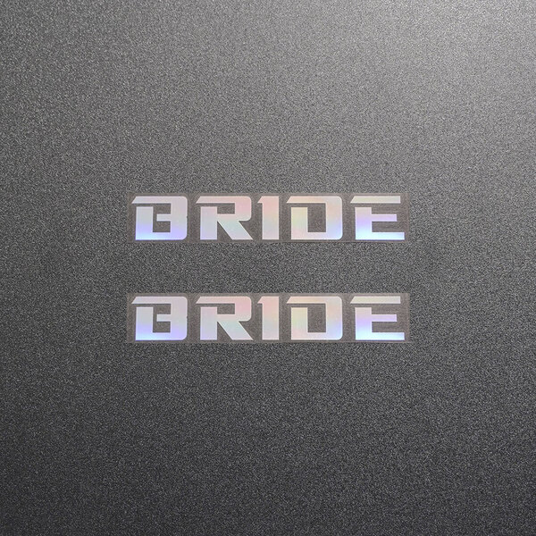 【文字だけ残るタイプ】BRIDE ブリッド カッティングステッカー オーロラ 2枚 縦18mm×横110mm | 新品 | 未使用 | 切文字 | 切り文字
