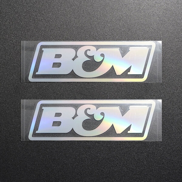 【文字だけ残るタイプ】B&M カッティングステッカー オーロラ 2枚 縦48mm×横151mm | 新品 | 未使用 | 切文字 | 切り文字 | 高品質