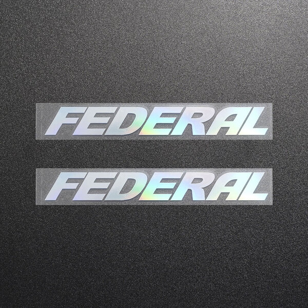 【文字だけ残るタイプ】FEDERAL フェデラル カッティングステッカー オーロラ 2枚 縦19mm×横150mm |新品|未使用|切文字|切り文字