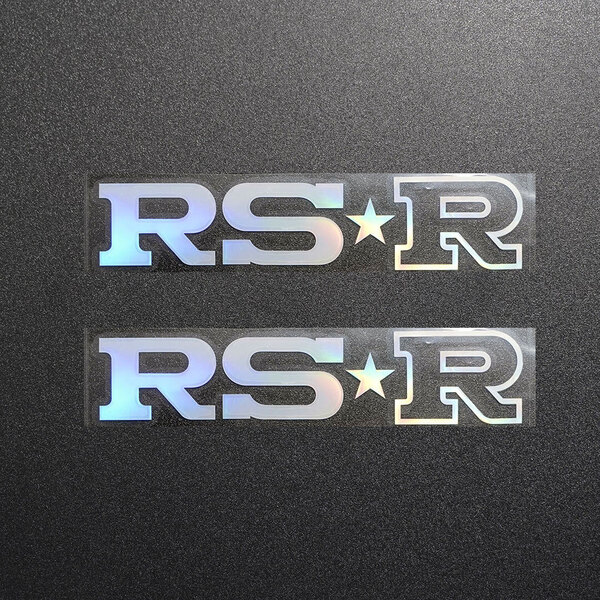 【文字だけ残るタイプ】RS-R アールエス・アール カッティングステッカー オーロラ 2枚 縦33mm×横150mm |新品|未使用|切文字|切り文字
