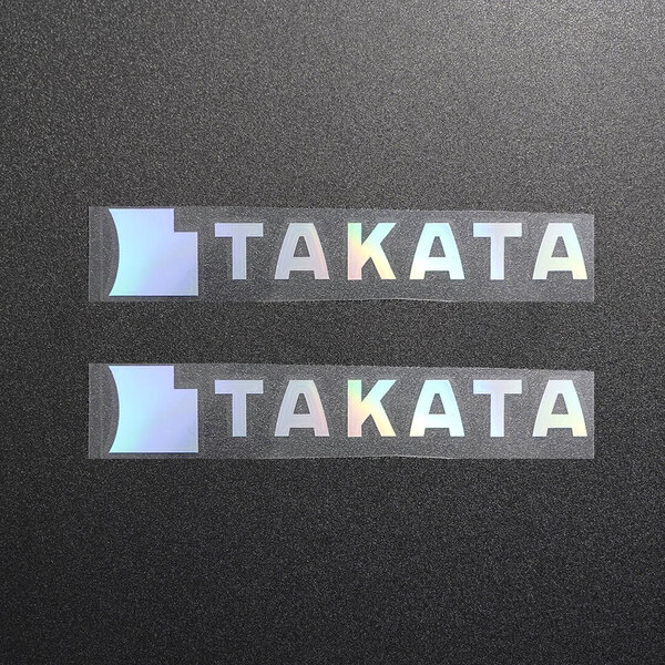 【文字だけ残るタイプ】TAKATA タカタ カッティングステッカー オーロラ 2枚 縦27mm×横150mm | 新品 | 未使用 | 切文字 | 切り文字