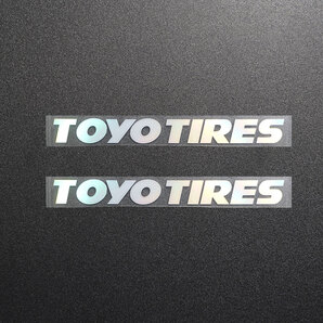 【文字だけ残るタイプ】TOYO TIRES トーヨータイヤ カッティングステッカー オーロラ 2枚 縦15mm×横150mm | 新品 | 未使用 | 切文字