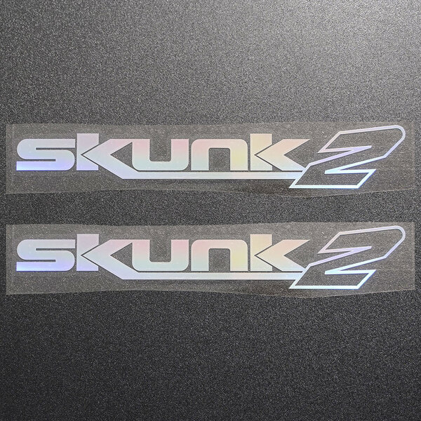 【文字だけ残るタイプ】skunk2 カッティングステッカー オーロラ 2枚 縦32mm×横201mm | 新品 | 未使用 | 切文字 | 切り文字 | 高品質