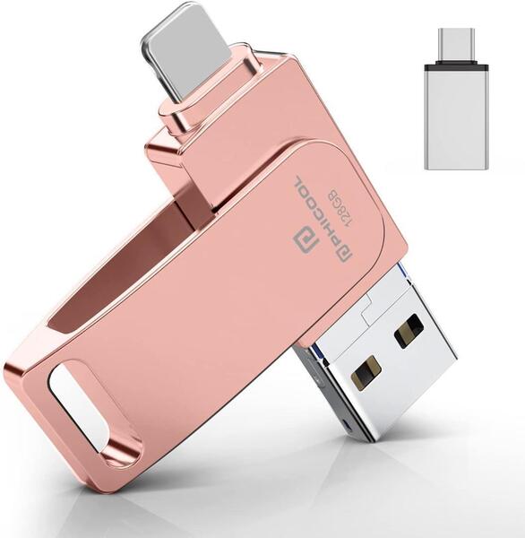 128GB USBメモリ4in1フラッシュドライブ PC/Andrd/IOS対応