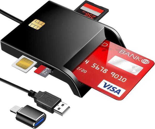 icカードリーダー マイナンバーカード対応 USB-A&Type-C 接触型