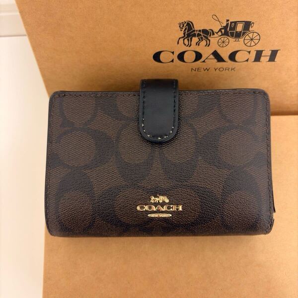 コーチ COACH 二つ折り財布 ウォレット★ブラウン 茶★ F23553 小銭入れ 返品保証