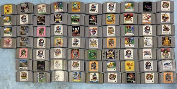 送料無料 NINTENDO 64 ソフト カセット 67本 任天堂当時物 ニンテンドー64 コレクション