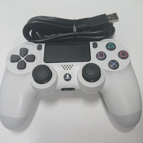 【清掃済み】PS4 純正 コントローラー DUALSHOCK4 SONY デュアルショック4 USBケーブル ホワイト