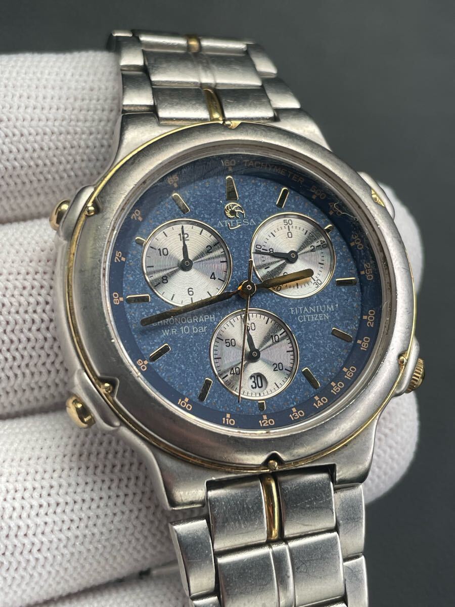 稼働 美品 シチズン アテッサ クロノグラフ 3560-352653 付属品付き 稼働 美品 シチズン アテッサ クロノグラフ 3560-352653 付属品