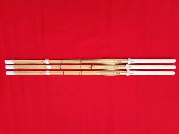 3本セット 真竹竹刀 剣王 先中吟仕組完成品 38男子 SSPシール付き 送料無料