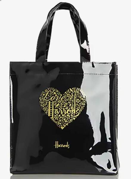 アウトレット品★送料無料★即決新品★Harrods London★イギリス・英国★ハロッズ柄ミニトートバッグ★ハート柄