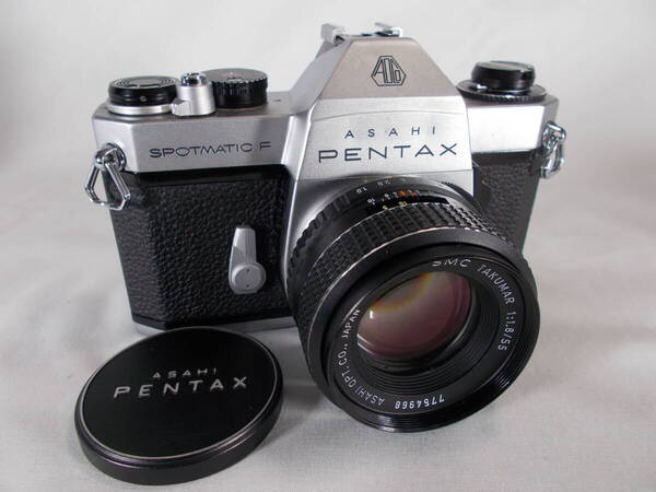 フィルムカメラ 整備済 完動品 Pentax SPF + レンズ SMC Takumar f/1.8 55mm P164